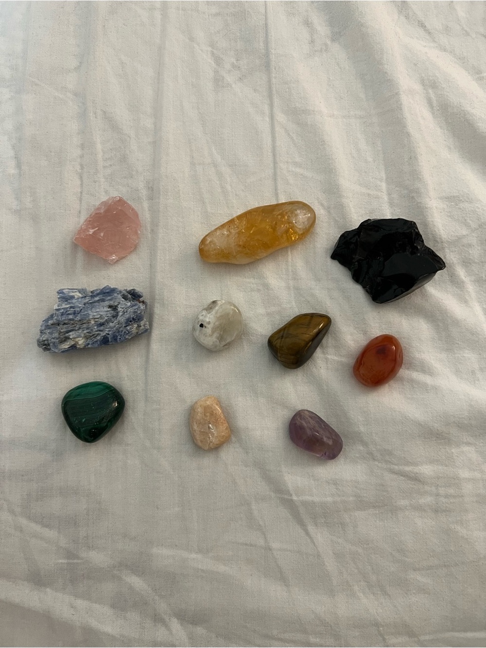 Natural stone crystal set bundle rose quartz